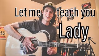 Brett Young  LADY  Basic GUITAR LESSON [upl. by Nreval730]