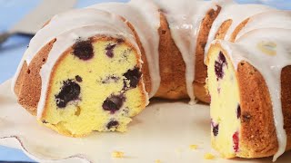 Blueberry Pound Cake Recipe Demonstration  Joyofbakingcom [upl. by Lowery]