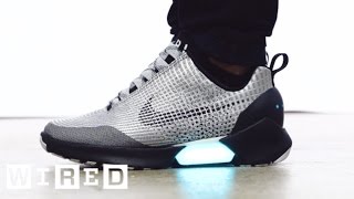 Meet the HyperAdapt Nikes Awesome New PowerLacing Sneaker  WIRED [upl. by Ahsieka]