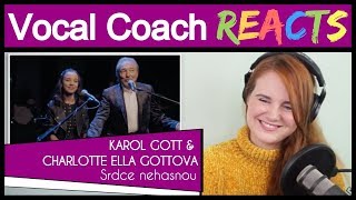 Vocal Coach reacts to Karel Gott amp Charlotte Ella Gottová  Srdce nehasnou [upl. by Yatnod]