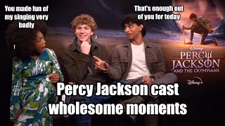 The Percy Jackson cast being wholesome Part 2 [upl. by Ierdna]