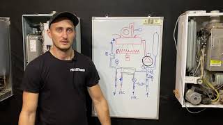 Устройство двухконтурного газового котла  Принцип работы газового котла [upl. by Ahsemaj791]