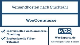 WooCommerce Versandkosten nach Stückzahl [upl. by Rafat]