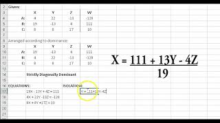 Gauss Seidel Method Using Excel [upl. by Imeka]