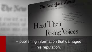 US Supreme Court Decision New York Times v Sullivan [upl. by Aihsele]