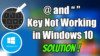 How to Fix At Sign  and Inverted Commas quot Not Working  Solution [upl. by Aniraad399]