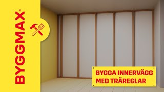 Bygga innervägg med träreglar [upl. by Heinrike]