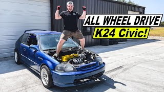 HUGE UPDATE on my AWDSWAPPED K24 HONDA CIVIC [upl. by Halivah]