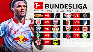 10Spieltag  BUNDESLIGA KICKTIPP 20242025 [upl. by Haramat]