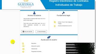 CREAR USUARIO Y REGISTRO CONTRATO TRABAJO ELECTRÓNICO GUATEMALA Acuerdo Ministerial 3242019 [upl. by Nnylamme]