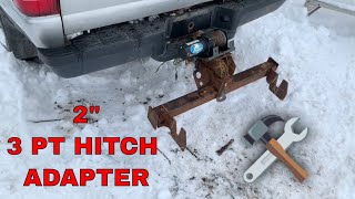 Homemade 3 Point Hitch Attachment Adapter For Trucks 2quot Receiver To 3 Pt Farm Tractor amp Ford Ranger [upl. by Nagam]