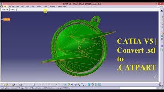 CATIA V5  stl to CATpart [upl. by Barthol367]