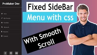 Sidebar Menu Explained  Only HTML CSS [upl. by Colis]