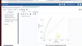 Video 10  SAS Studio for Logistic Regression  ROC Curve amp HosmerLemeshow GoodnessofFit Analysis [upl. by Bork428]