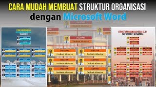 Cara Membuat Struktur Organisasi Menggunakan Microsoft Word [upl. by Asereht]