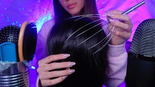 ASMR  Hair Play Scalp Massage amp Hair Brushing  Clipping [upl. by Elvie266]