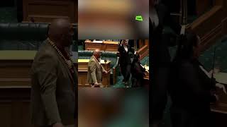 Maori Party MPs in New Zealand perform the Haka in parliament to protest a bill [upl. by Piks]