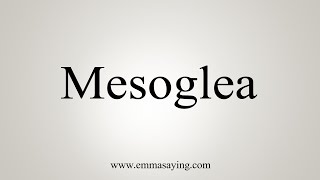 How To Say Mesoglea [upl. by Lindholm854]