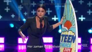 Selena Gomez TCA 2014 Ödül Konuşması Altyazılı [upl. by Ellak]