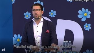 Sweden Democrats Jimmie Åkesson  Full Speech in Almedalen English Subtitles [upl. by Cho462]