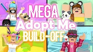 MEGA Adopt Me BuildOff Panda Vs 3 YouTubers [upl. by Langelo]