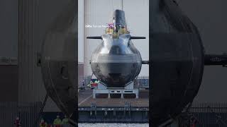 Royal Navys hunterkiller submarine HMS Agamemnon enters water for first time [upl. by Adnih]