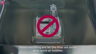 LG Dishwasher  How to Use Rinse Aid [upl. by Jt]