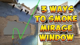 CSGO  3 Ways To Smoke Mirage Mid Window 2 from TSpawn [upl. by Hendrik]