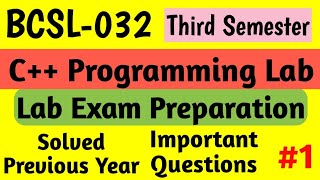 P1 BCSL032 Solved Question Paper  C Programming Lab  Bcsl32 Important Questions  Bcsl 32 lab [upl. by Jilleen658]