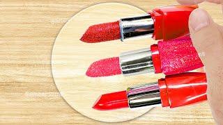 Lipstick Slime Mixing Lipsticks into Slime Makeup Slime Satisfying Slime Video ASMR 23 [upl. by Kcirad]