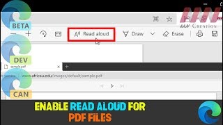 How to Enable Read Aloud for PDF Files in Microsoft Edge Chromium [upl. by Ebner784]