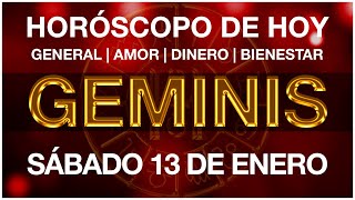 GEMINIS HOY  HORÓSCOPO DIARIO  GÉMINIS HOROSCOPO DE HOY 13 DE ENERO DE 2024 [upl. by Balfore]