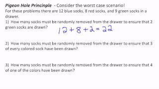 Basic Pigeon Hole Principle Problems [upl. by Jorey]