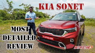 Kia Sonet GTX Petrol and Diesel Review  Performance Mileage Space Design Colours  MotorOctane [upl. by Sholeen595]