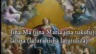 Jina Maria with lyrics by St Cecilia Mwenge DSM [upl. by Wylma]