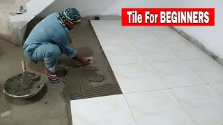 How To Lay Tile A Floor  Techniques Install Ceramic Tiles Bedroom 80×80cm Big Ceramic Tiles [upl. by Ronaele747]