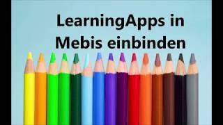 LearningApps in Mebis einbetten [upl. by Abby]