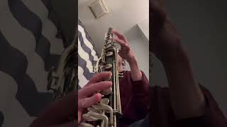 Bass clarinet chromatic scale low Eb to high F Vintage selmer student bass clarinet [upl. by Nicol]