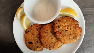 Easy Oven Baked Salmon Patties Using Canned Salmon [upl. by Nonac]