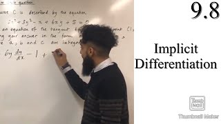 Edexcel A level Maths 98 Implicit Differentiation [upl. by Onoitna]