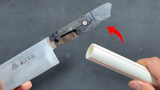 New Method Few People Know This Simple Way to Attach a Knife How to Restore a Rusty Knife [upl. by Yragerg]