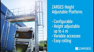 ZARGES maintenance platform heightadjustable Maintenance without being tied to a location [upl. by Enaols]