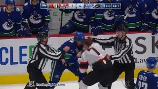 Brady Tkachuk vs Zack MacEwen Jan 28 2021 [upl. by Anyd]