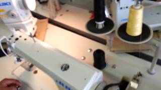 Juki DDL8700 bobbin winding and short lesson [upl. by Gere454]