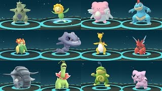 EVOLUTION POKÉMON GO GEN 2 AMAZING  TOP 12 RARE POKÉMON EVOLVING [upl. by Einnahpets]