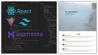 Build and Deploy a Custom React Portfolio  Vitejs amp Tailwind CSS [upl. by Ihskaneem111]