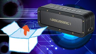 Unboxing  BOGASING Bluetooth Lautsprecher M4 40W Stereo Sound mit Dualen BassTreibern [upl. by Nerrual]