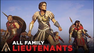 All Family Lieutenants On Board Myrrine Nikolaos Deimos Stentor  Assassins Creed Odyssey [upl. by Gotcher]