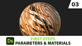 Substance 3D Designer First Steps 03  Parameters amp Materials [upl. by Nitsa]