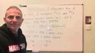 CALCULATING  ABUNDANCE FROM RELATIVE ATOMIC MASS 2 ISOTOPES [upl. by Nyrad106]